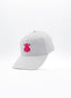 Gorra Blanca Capote Rosa