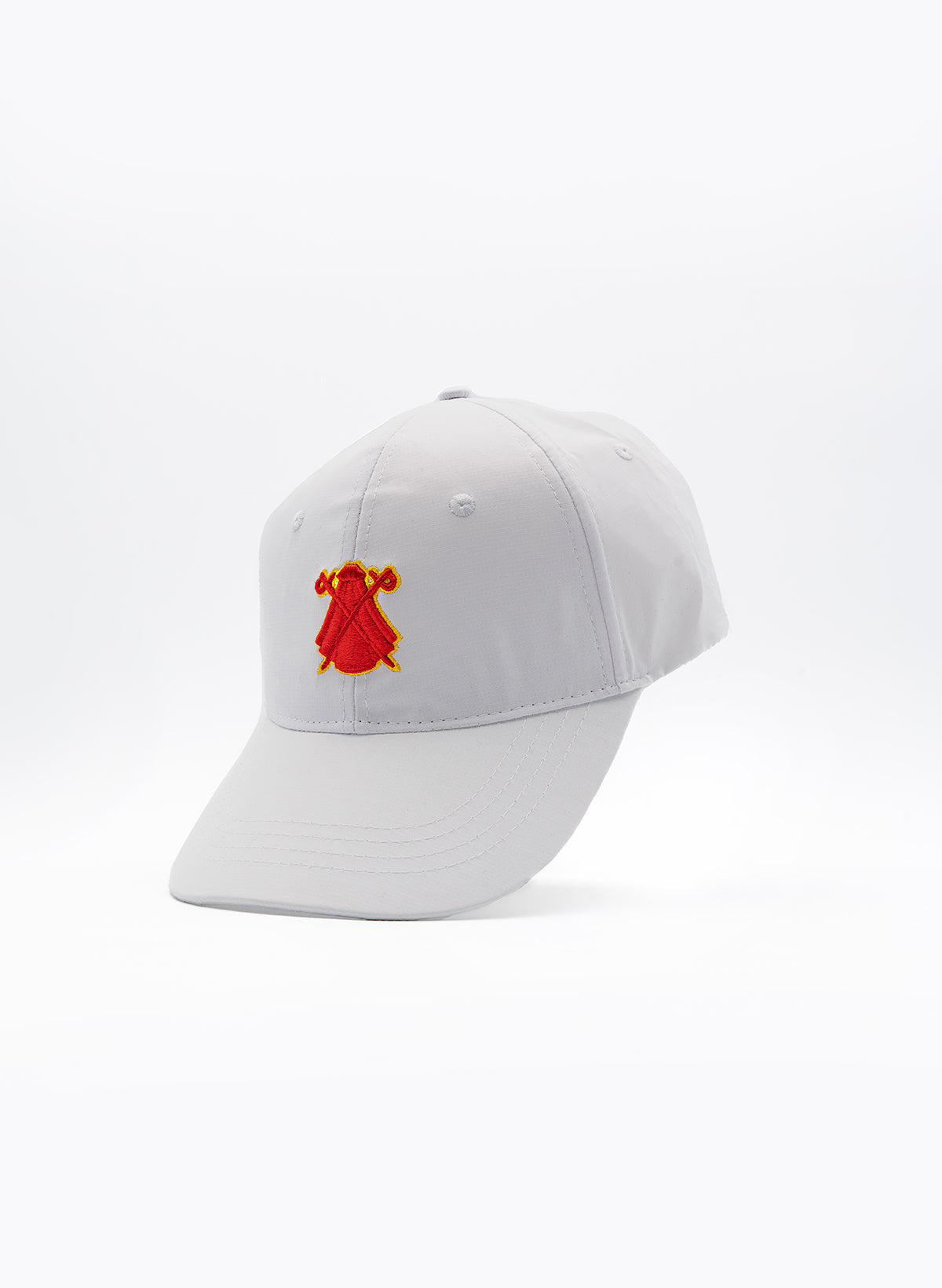 Gorra Blanca Capote Rojo Borde Amarillo