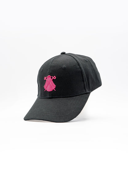 Gorra Negra Capote Rosa