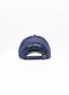 Casquette Bleu Marine en Laine Logo Rose Capote