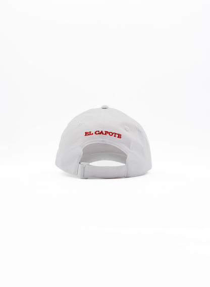 Gorra Blanca Capote Rojo Borde Amarillo