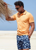 Bañador Estampado Flores Azules Hombre