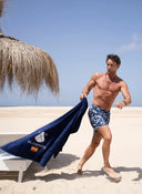 Bañador Estampado Flores Azules Hombre