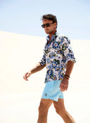 Bañador Azul Piscina Hombre