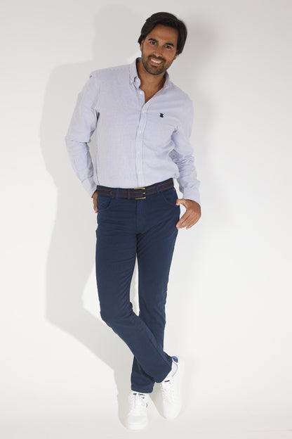 Blaue 5-Pocket-Hose für Herren