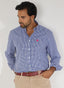 Camisa Hombre Cuadritos Vichy Azulón Cuello Botón