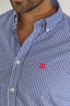 Camisa Hombre Cuadritos Vichy Azulón Cuello Botón