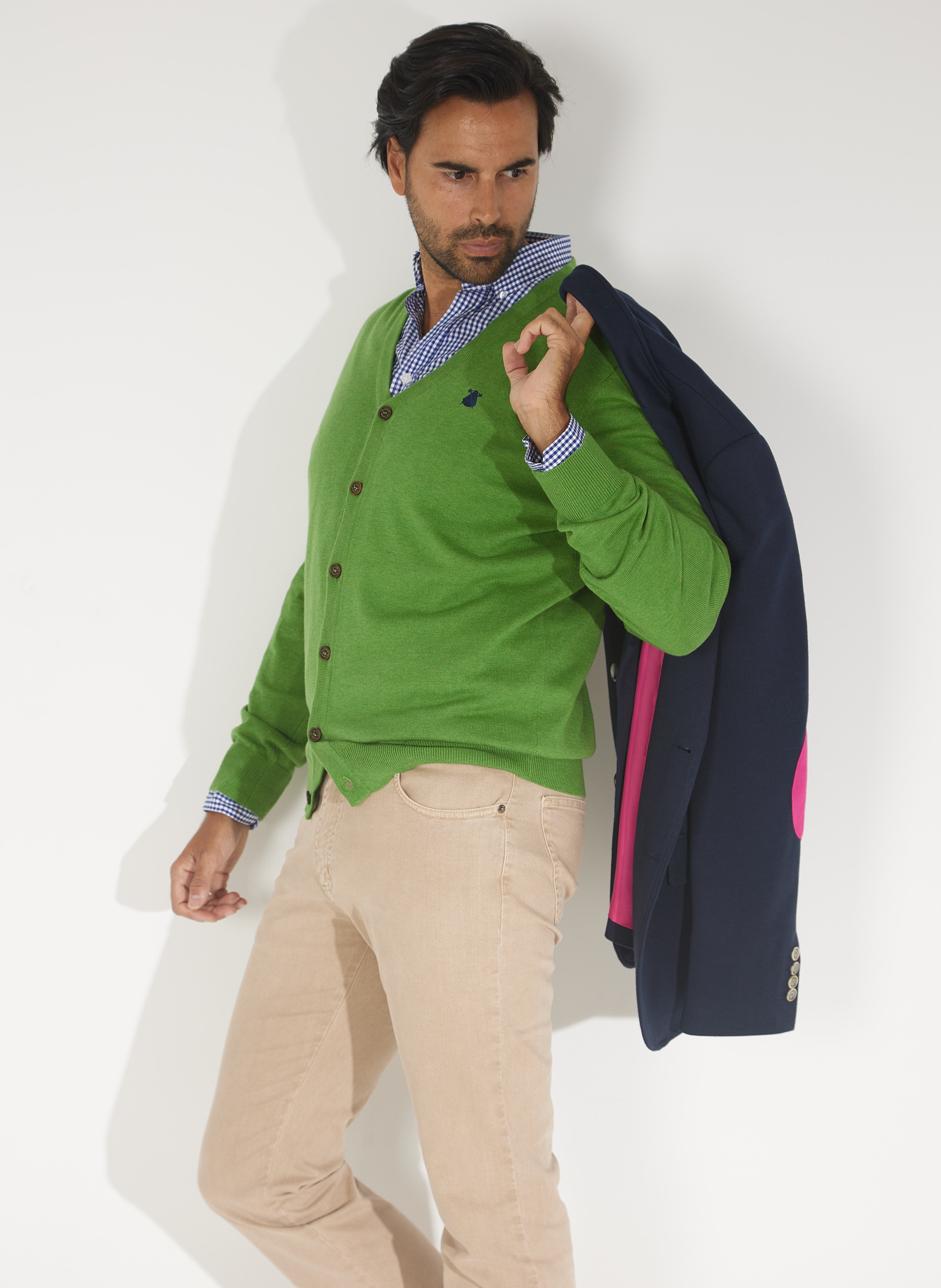 Chaqueta on sale verde hombre