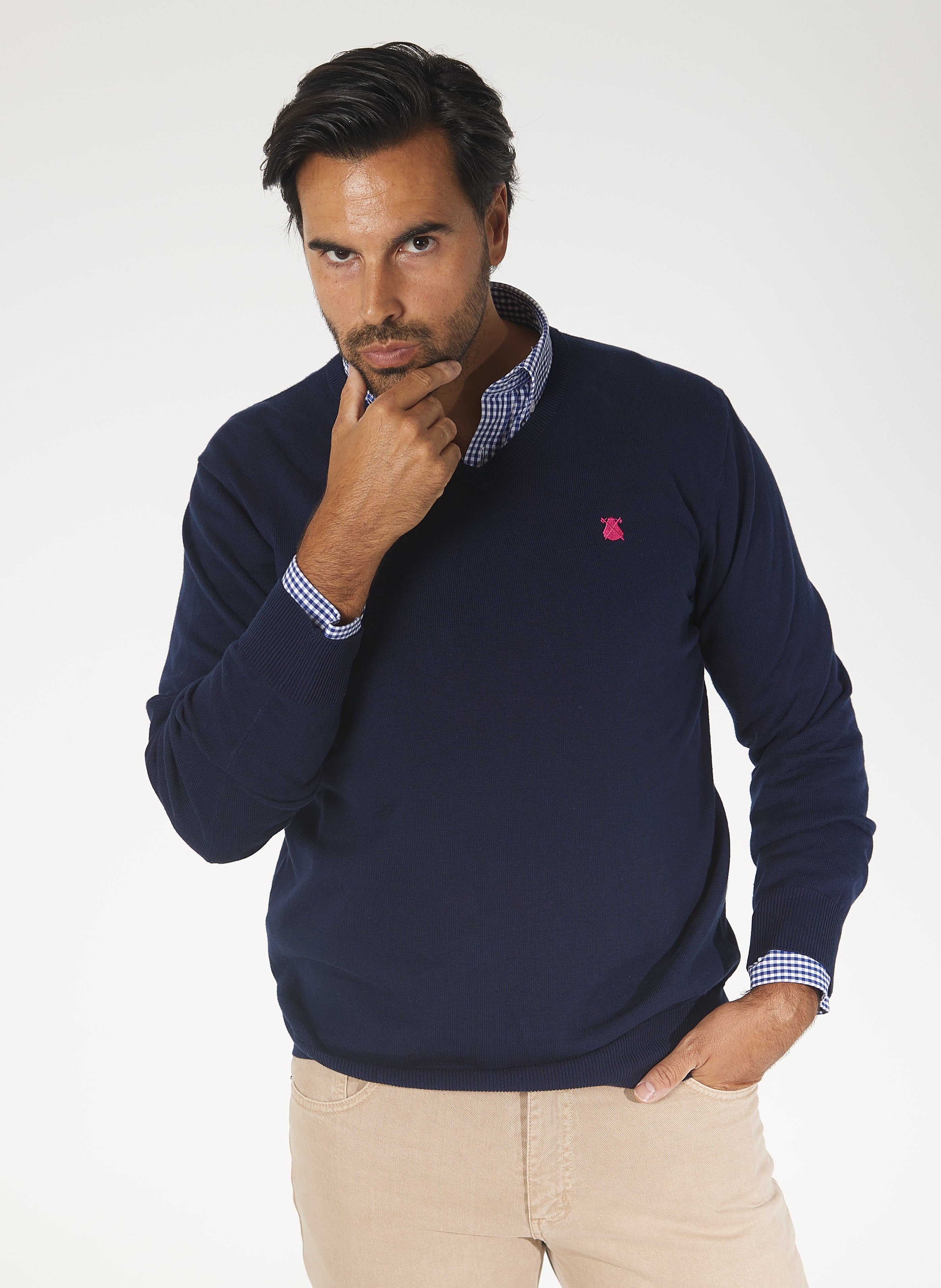 Sueter azul best sale marino hombre