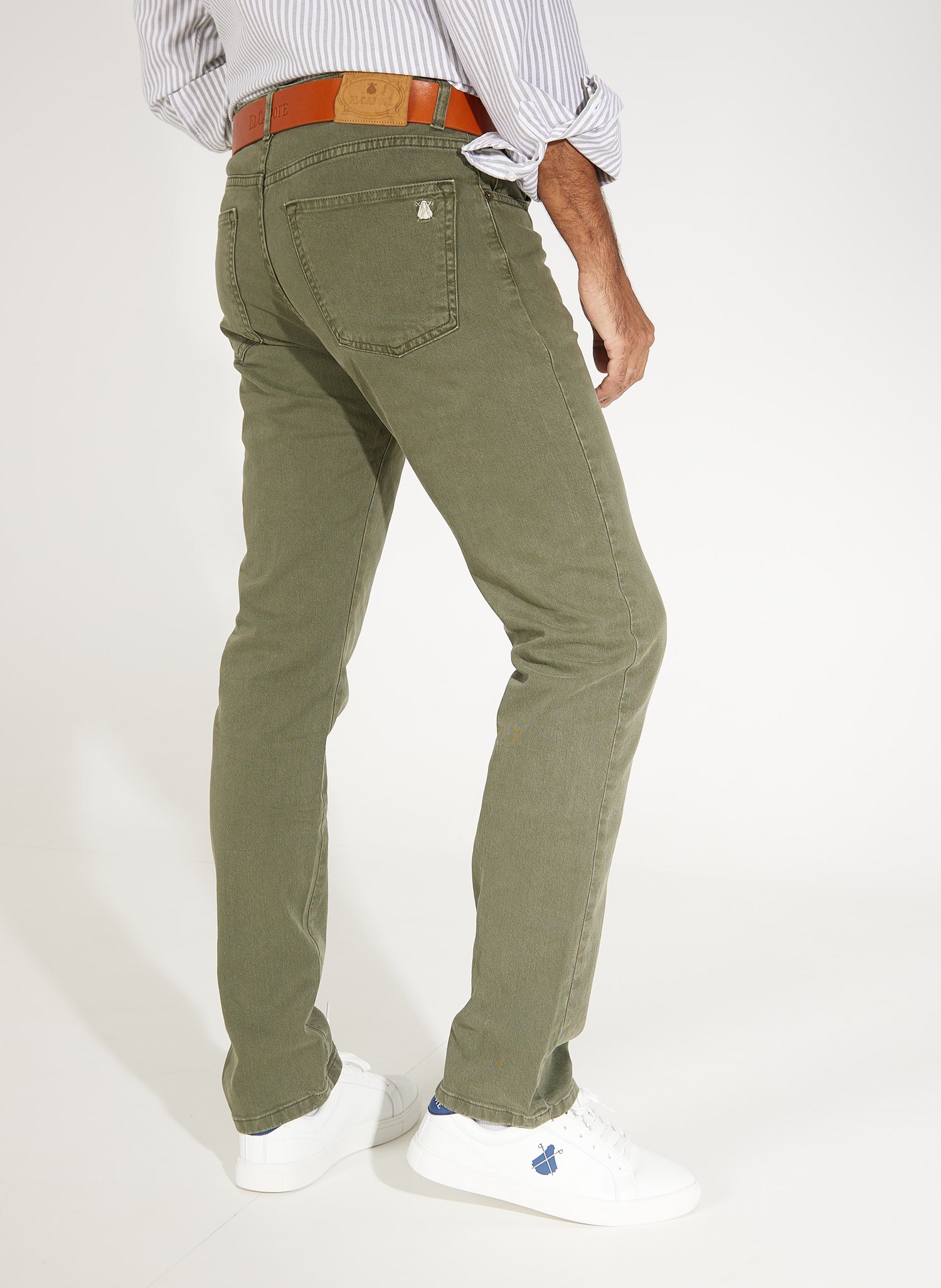 Khaki Green Pants 5 Pockets Man
