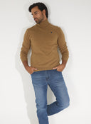 Pull Col Roulé Camel Homme