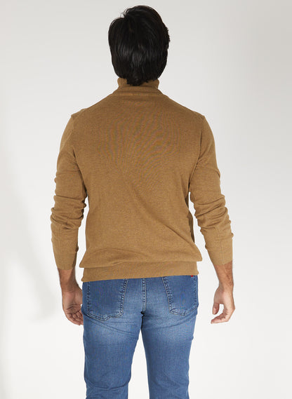 Pull Col Roulé Camel Homme
