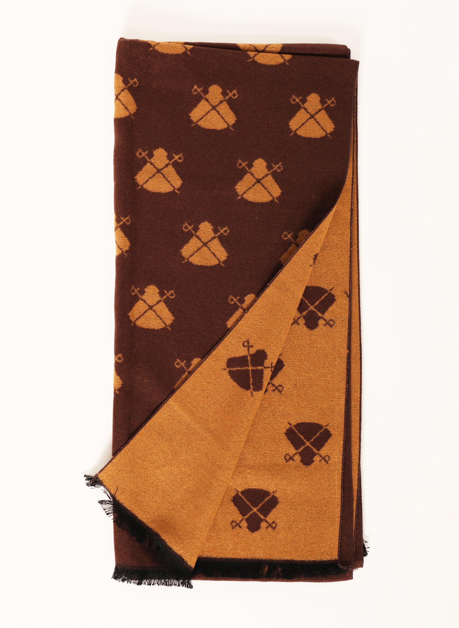 Brown Scarf with Camel Capes