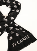Fular Negro Capotes Gris