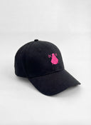 Gorra Negra Capote Rosa