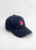 Gorra Azul Marino Logo Rosa Capote