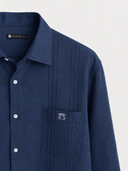 Guayabera Azul Marino Hombre