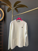 Jersey Blanco Roto Botones Mujer