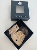 Pack de Gorro Y Guantes Camel Mujer