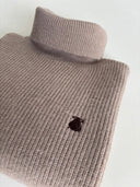 Jersey Marrón Cuello Cisne Mujer