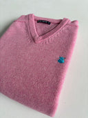 Jersey Lambswool Rosa Pico Hombre
