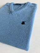 Jersey Lambswool Celeste Pico Hombre
