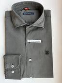 Camisa Verde Kaki Tencel Hombre
