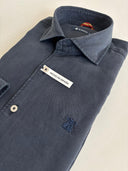 Camisa Azul Marino Tencel Hombre