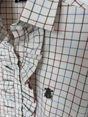 Camisa Cuadro Caza Pechera Volantes Mujer