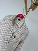 Camisa Cuadro Caza Pechera Volantes Mujer