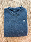 Jersey Azul Cuello Caja Tweed Hombre