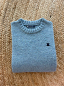 Jersey Celeste Cuello Caja Tweed Hombre