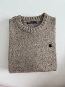 Jersey Camel Cuello Caja Tweed Hombre