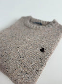 Jersey Camel Cuello Caja Tweed Hombre