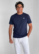 Camiseta Básica Azul Hombre