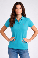 Polo Classic Azul Turquesa Mujer