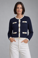 Chaqueta Azul Textura Mujer