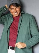 Camisa Velvetón Verde Bosque Hombre