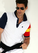 Polo Blanco Manga España Hombre