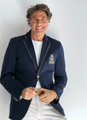 Americana Azul Escudo Hombre