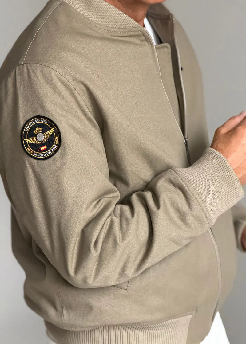 Cazadora Bomber Aviación Kaki Hombre