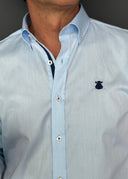 Camisa Celeste Tapeta e Hilo Azul Hombre