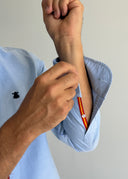 Camisa Oxford Celeste Cuello Botón Hombre