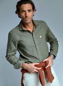 Camisa Kaki Militar Nido de Abeja Hombre
