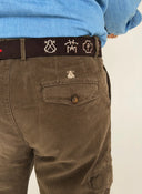 Pantalón Cargo Marrón Micro Pana Hombre