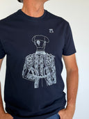 Camiseta Azul Torero Espaldas Hombre