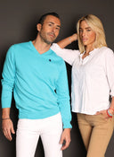 Blusa Blanca Puntilla Mujer