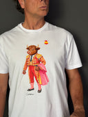Camiseta Blanca Torito Capotero de Luces Hombre