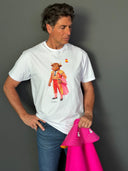 Camiseta Blanca Torito Capotero de Luces Hombre
