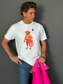 Camiseta Personalizable Blanca Torito Capotero de Luces Hombre